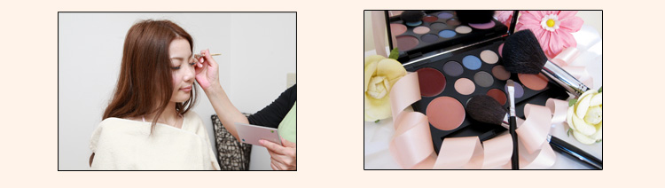 メイクアップのレッスン写真」